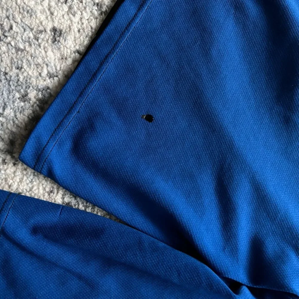 AND1 Basketball Shorts Mens Small Black Blue Athletic Mesh Gym Shorts READ Flaw